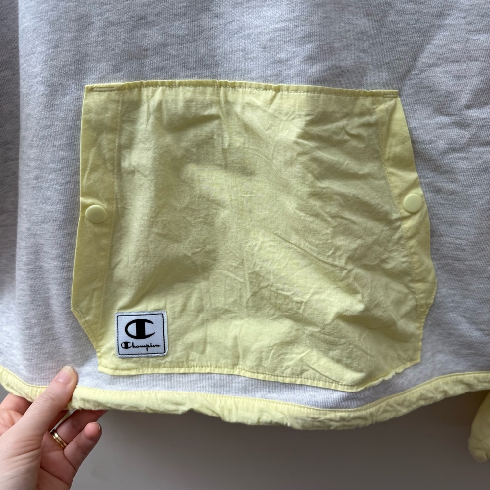 Champion Light Gray Crewneck with Red Accent Logo - Picture 3 of 7